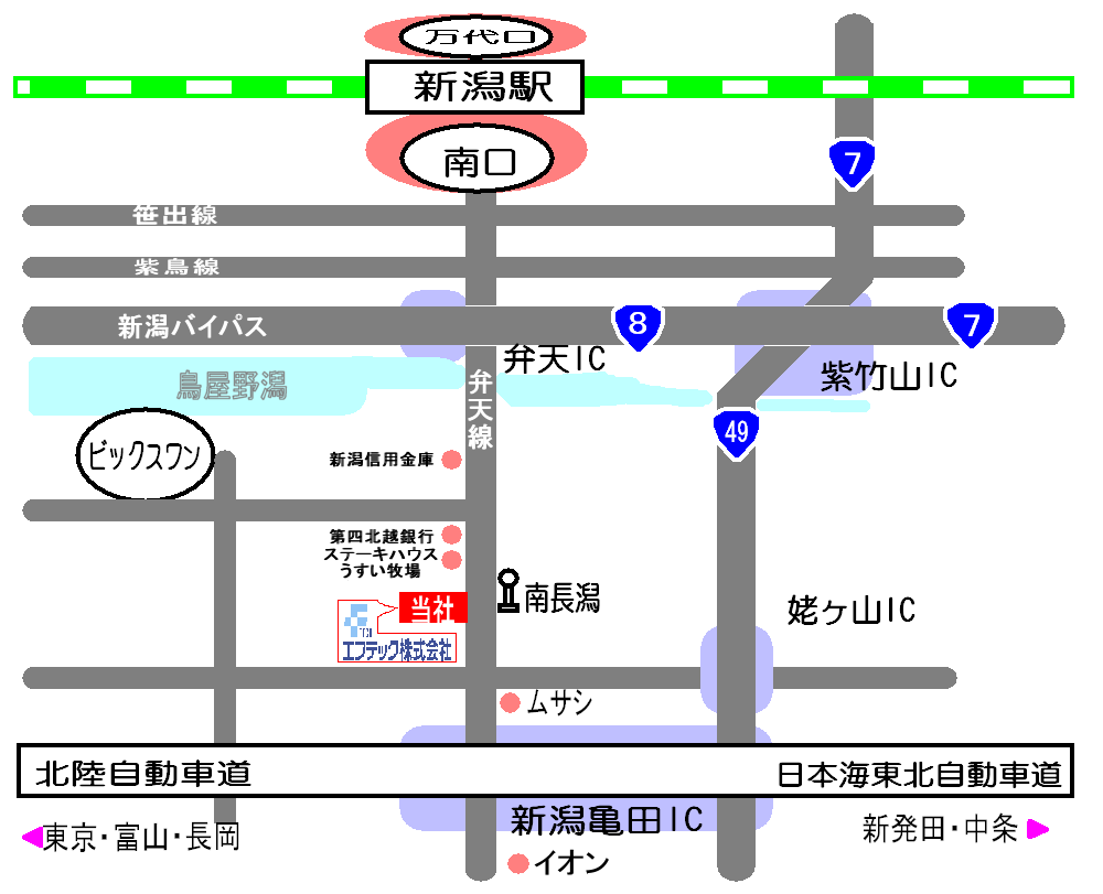 エフテック株式会社周辺地図