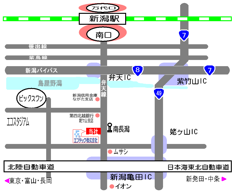 エフテック株式会社周辺地図